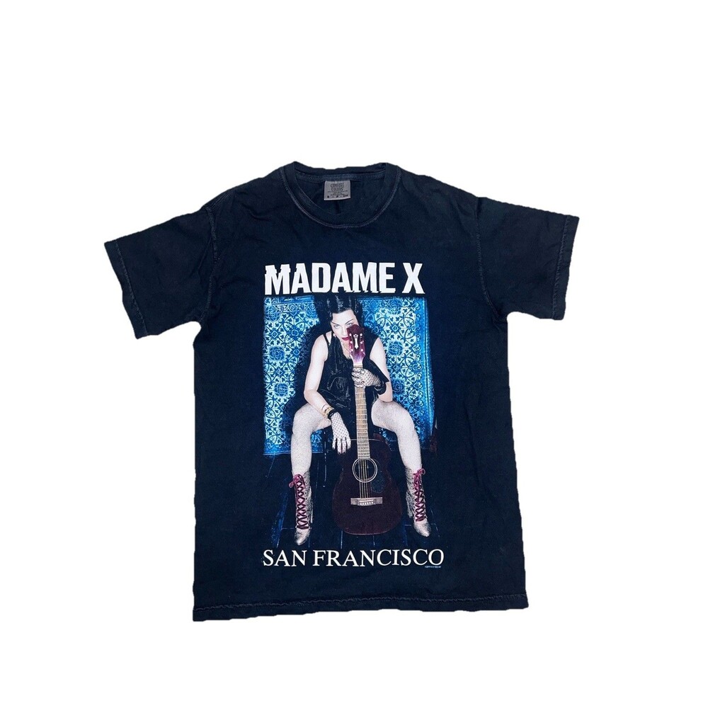Madonna MADAME X 2019 San Francisco Concert T-Shirt Washed Black Small Petite S